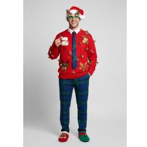 Shinesty plaid Holiday Pants and Tie